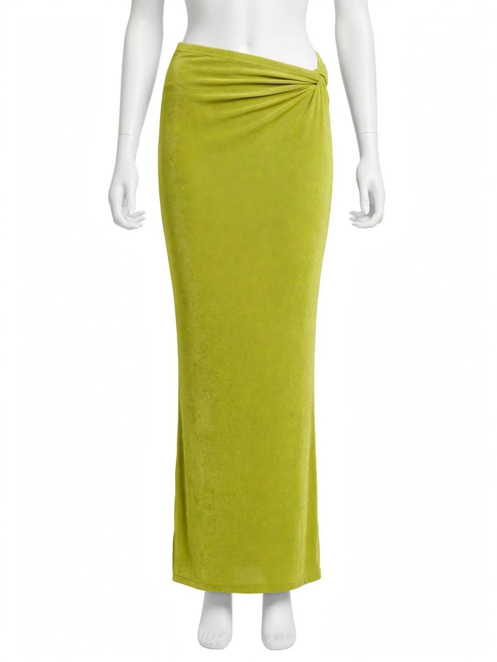 SHEIN Lime Green Twist-Waist Maxi Skirt